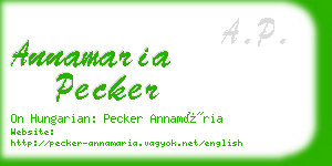 annamaria pecker business card